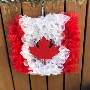 Handmade Canada Day Wreath
